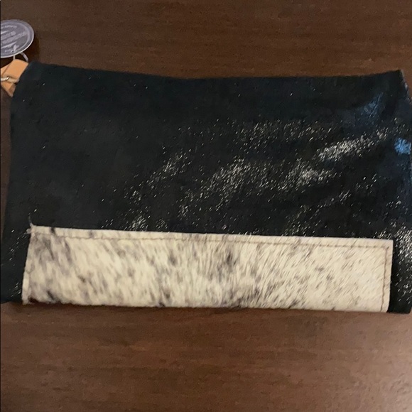 Custom Leather & Cowhide Clutch - Picture 3 of 4